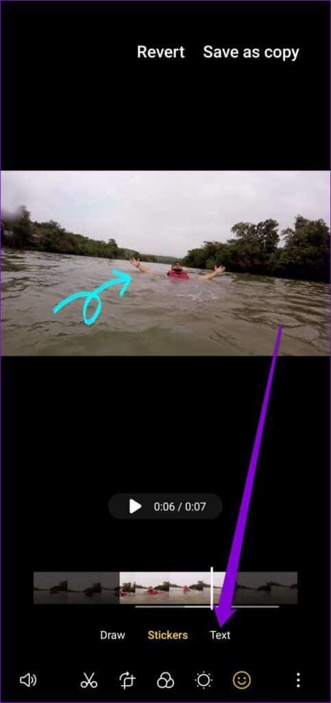 Text-Tool-in-Video-Editor-483x1024-1-483x1024 كيفية تحرير مقاطع الفيديو على هواتف Samsung Galaxy