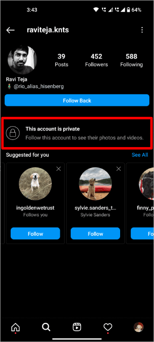 This-account-is-private ماذا يحدث عندما تجعل حساب Instagram الخاص بك عامًا أو خاصًا