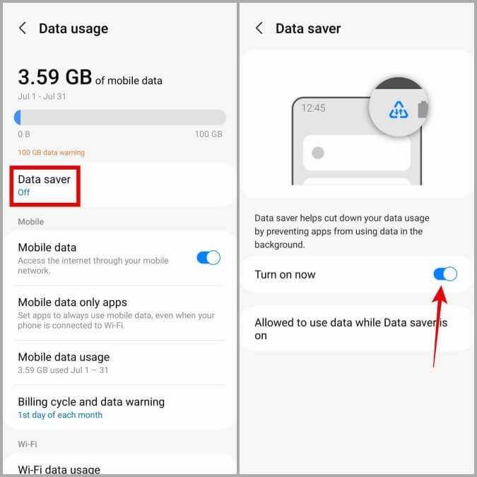 Turn-Off-Data-Saver-on-Android-675x675 أفضل 10 طرق لإصلاح تأخر الإشعارات على Android