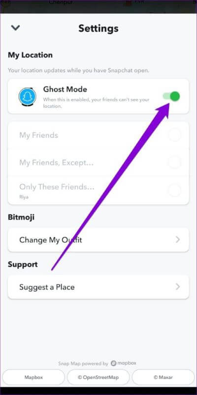 Turn-Off-Ghost-Mode-in-Snapchat-512x1024-1-400x800 كيفية استخدام خارطة Snap على Snapchat