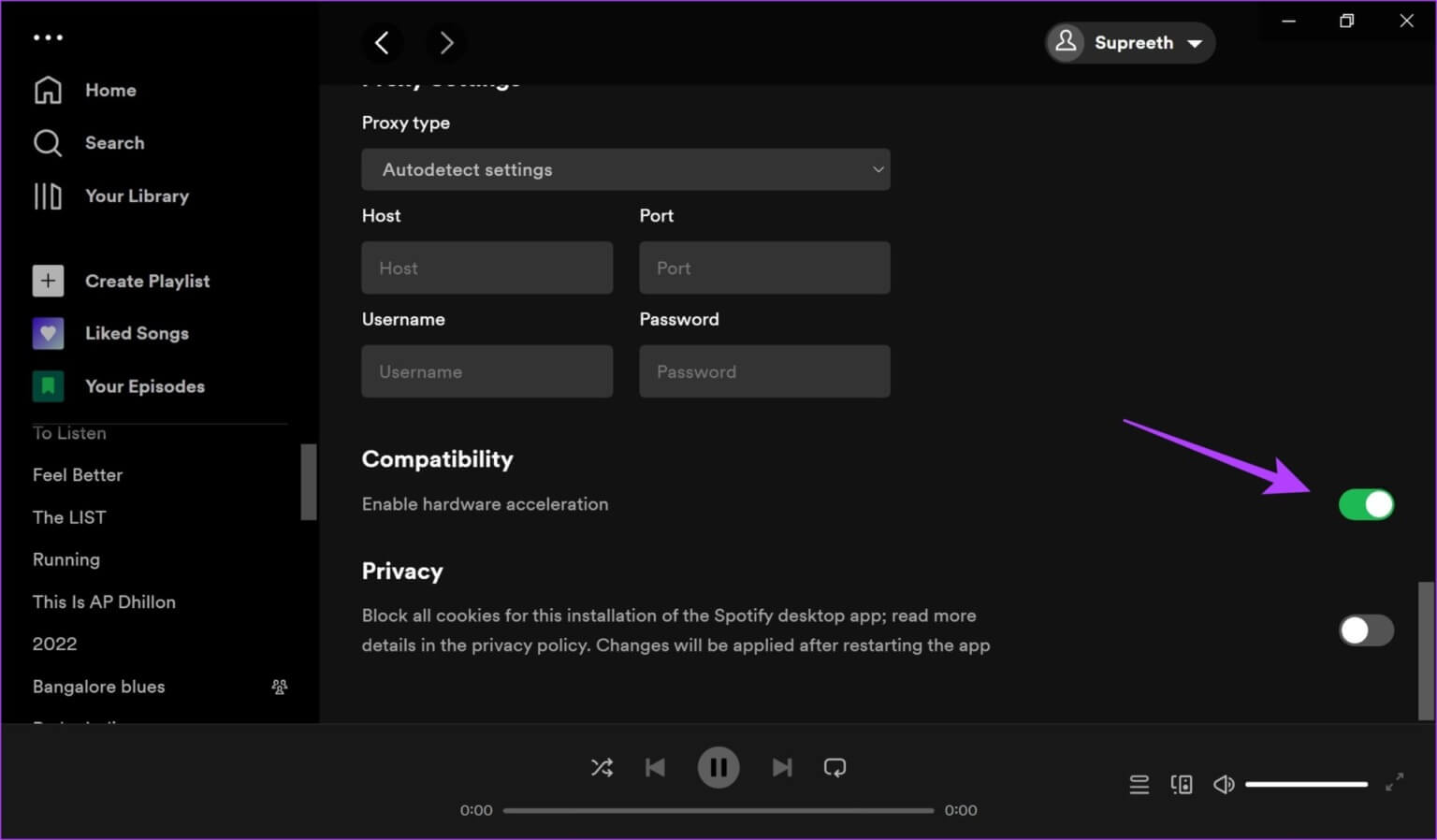 Turn-off-Hardware-Acceleration-1536x898-1-1536x898 13 طريقة لإصلاح Spotify يحافظ على مشكلة التعطل على Windows