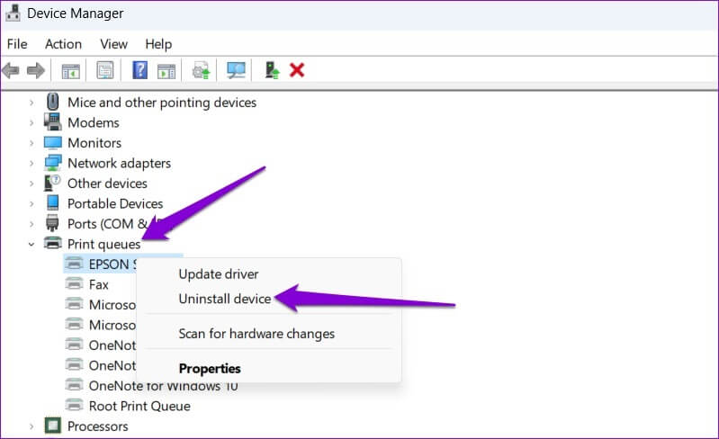 Uninstall-Printer-Driver-1-799x488 أفضل 4 طرق لإلغاء تثبيت برامج التشغيل من Windows 11