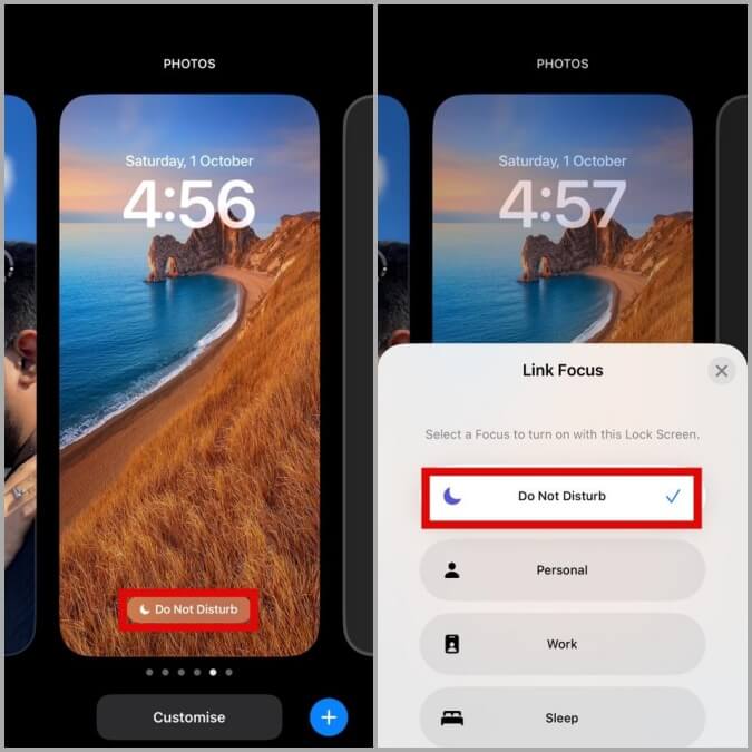 Unlink-Focus-Profile-From-Lock-Screen-on-iPhone-675x675 9 إصلاحات لعدم ظهور أو عمل مشغل الموسيقى لشاشة القفل على iPhone