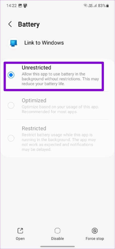 Unrestricted-Battery-Usage-to-Link-to-Windows-App-473x1024-1-473x1024 أفضل 7 طرق لإصلاح عدم عمل تطبيق Phone Link على Windows 11
