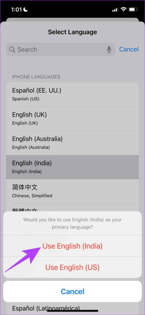 Use-New-Langauge-1-474x1024-1-474x1024 10 إصلاحات لعدم عمل Spotlight Search على iPhone و iPad