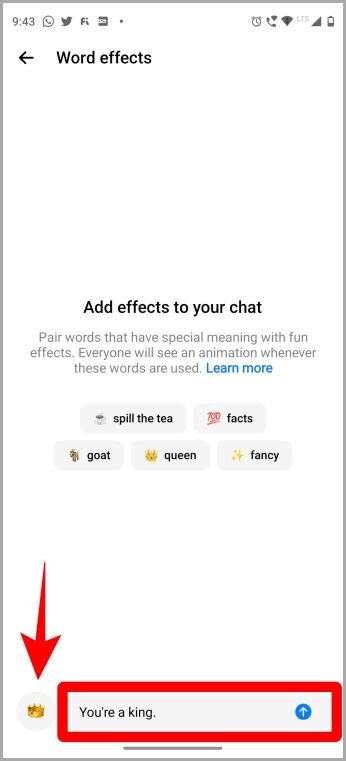 Word-Effects-3-346x761 11 من أفضل النصائح والحيل لـ Facebook Messenger الجديد