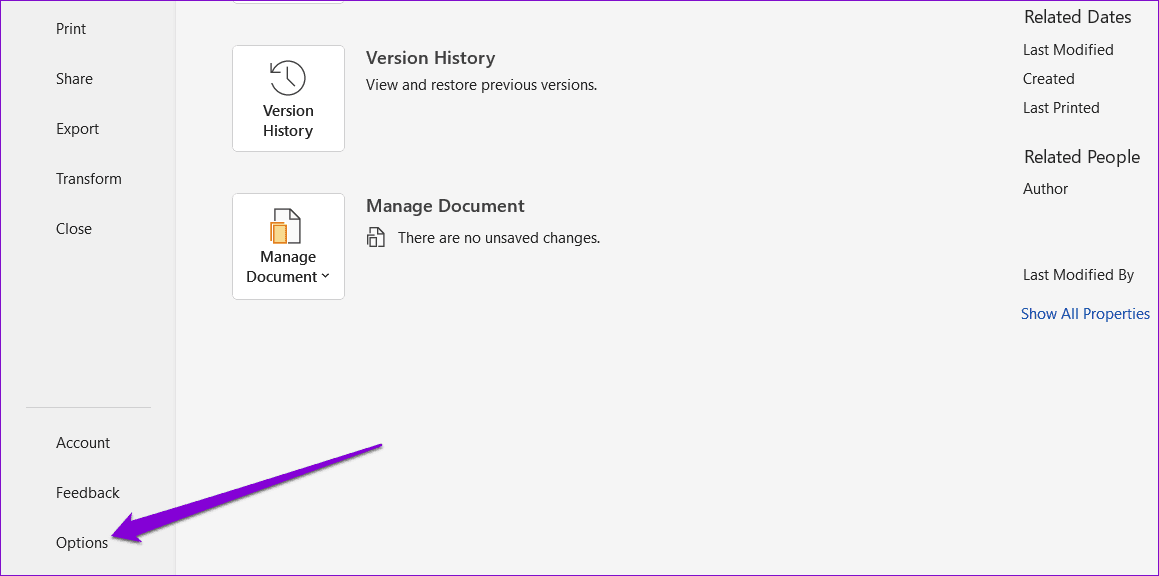 Word-Options-1 أفضل 8 طرق لإصلاح Microsoft Word يفتح الملفات في وضع القراءة فقط في Windows 10 و Windows 11