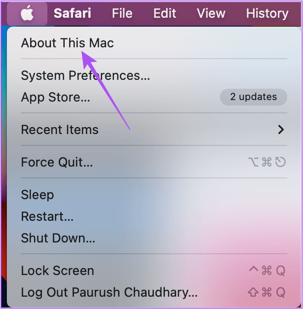 about-this-mac-apple-icon أفضل 8 إصلاحات لعدم عمل تسجيل في Voice Memos على Mac