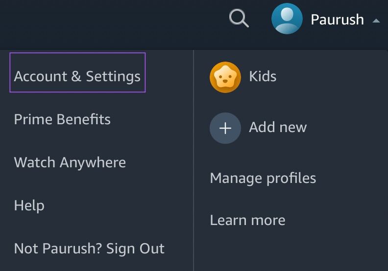 accounts-and-settings-prime-vشسشسشideo-792x554 أفضل 8 إصلاحات لعدم عمل تطبيق Amazon Prime Video على Windows 11