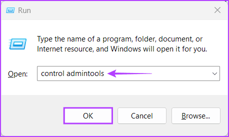 admin-tools-run أفضل 6 طرق للوصول إلى أدوات Windows على Windows 11