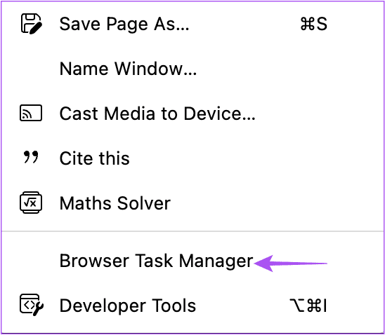browser task manager more settings microsoft edge mac - أفضل 7 إصلاحات لاستخدام وحدة المعالجة المركزية بنسبة 100٪ في Microsoft Edge على Mac
