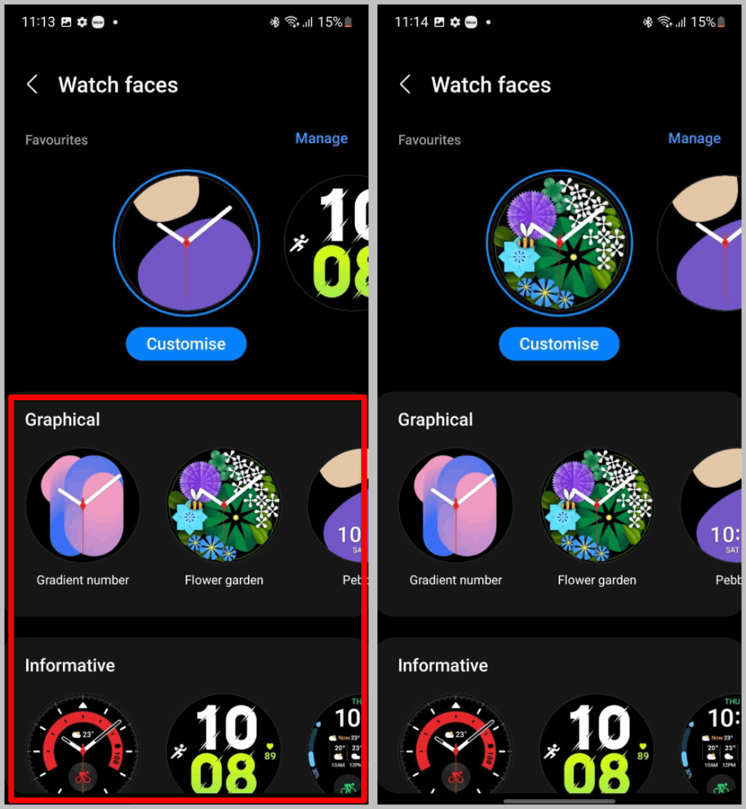 changing-watch-face-on-Galaxy-Watch كيفية تخصيص وجه الساعة على Samsung Galaxy Watch