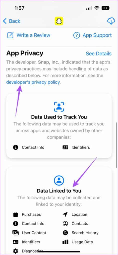 check-developer-privacy-options-app-store-474x1024-1-474x1024 كيفية إدارة التطبيقات التي تصل إلى الشبكة المحلية على iPhone