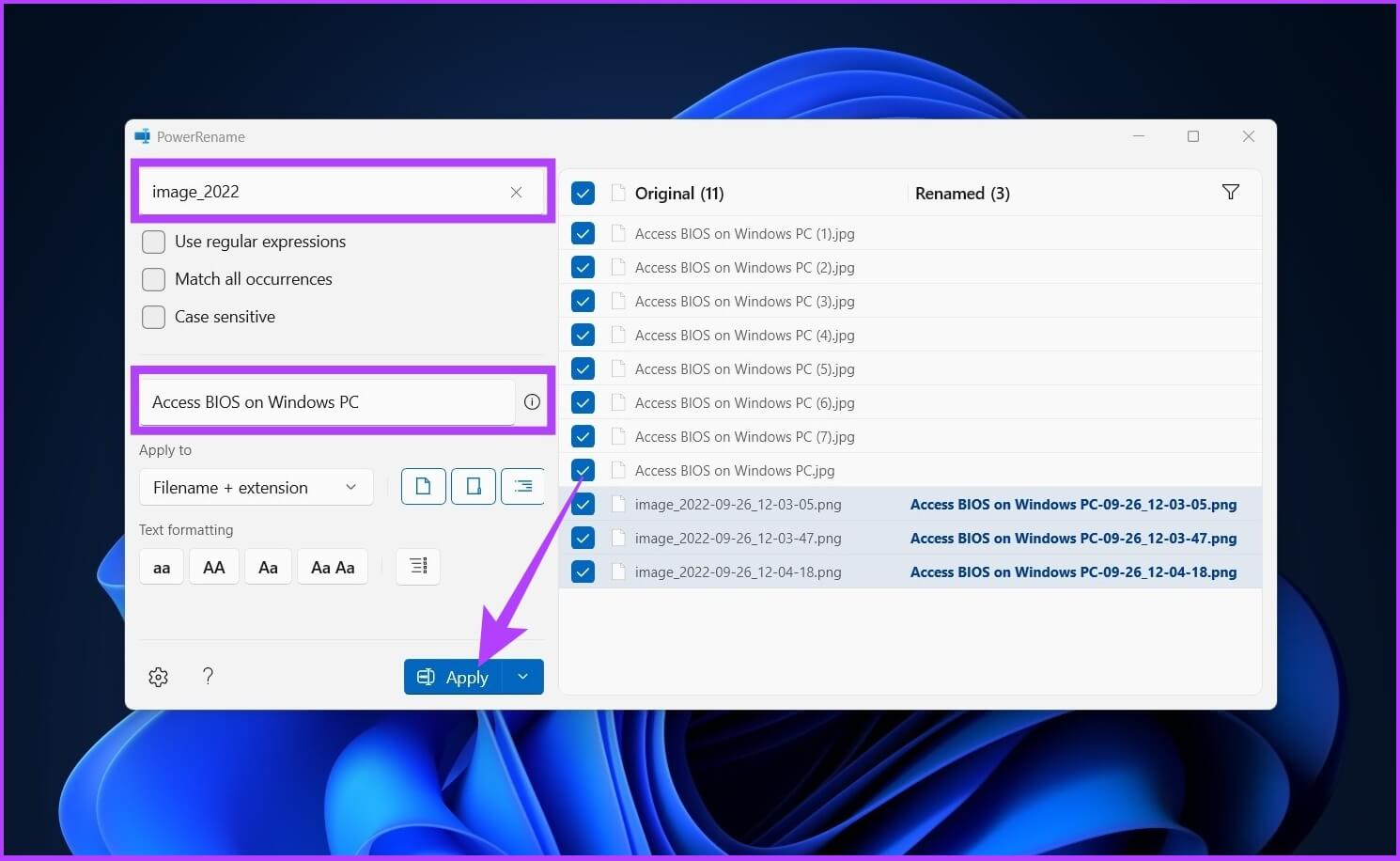 choose-PowerRename-to-open-all-selected-files-1490x916 4 طرق سهلة لإعادة تسمية مجموعة من الملفات على Windows 11