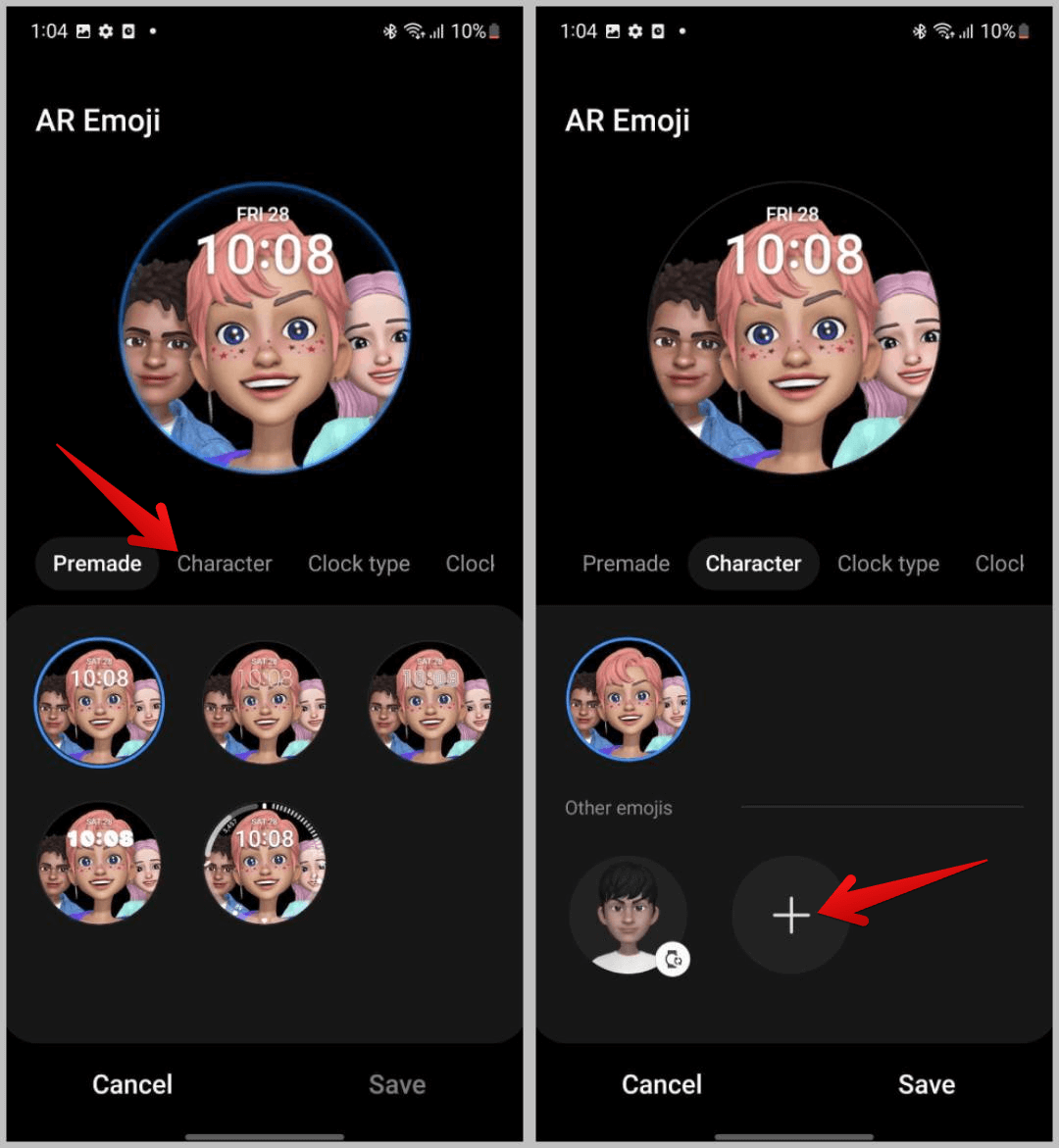 creating-AR-Emoji-charector-from-Galaxy-Wearable-App كيفية تخصيص وجه الساعة على Samsung Galaxy Watch