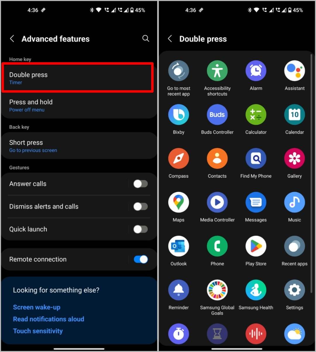 customizing-Galaxy-Watch-double-press-key-1080x1201 طريقتان لتخصيص الأزرار على Samsung Galaxy Watch 5 و 5 Pro