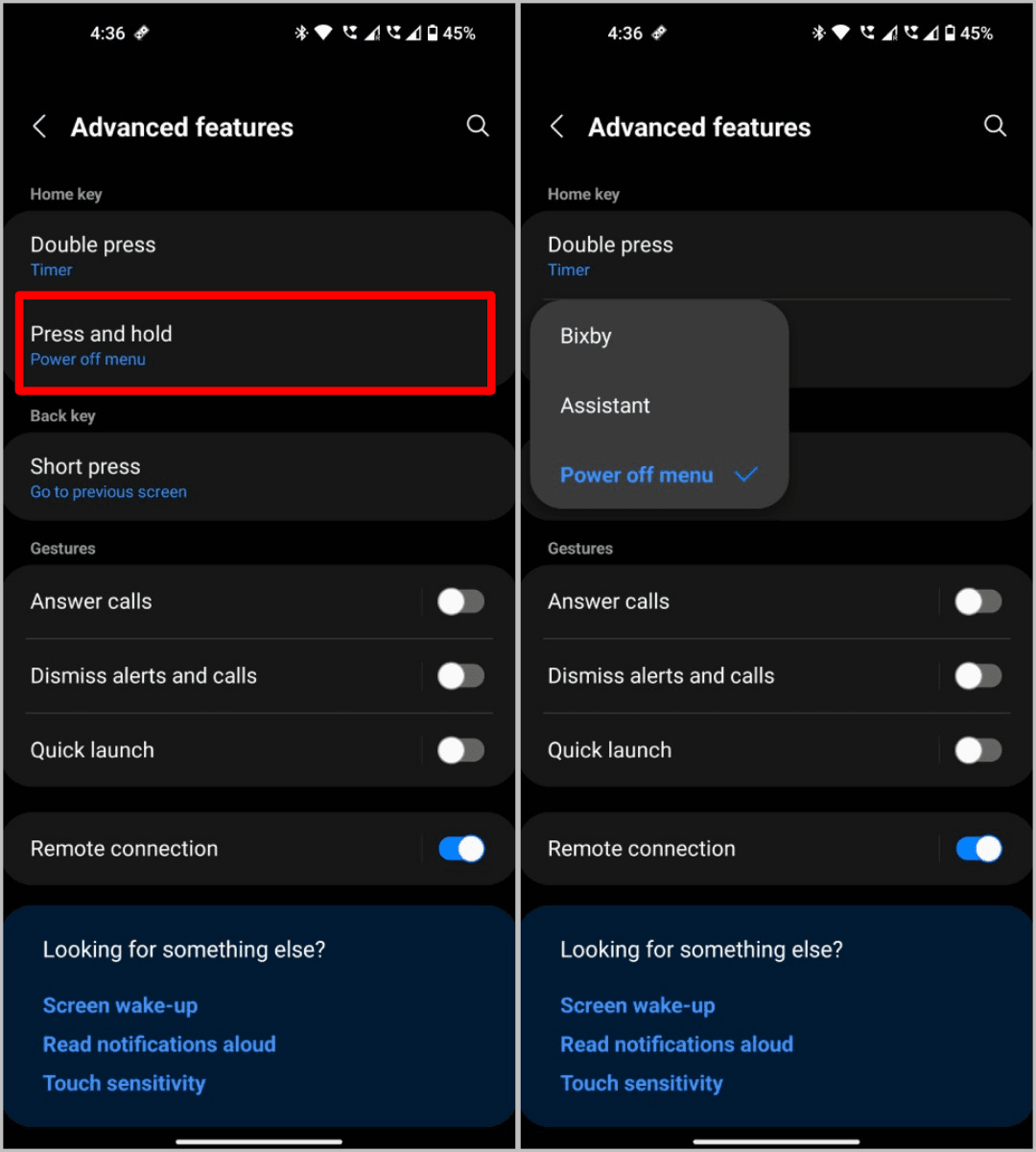 customizing-Galaxy-Watch-press-and-hold-home-key طريقتان لتخصيص الأزرار على Samsung Galaxy Watch 5 و 5 Pro