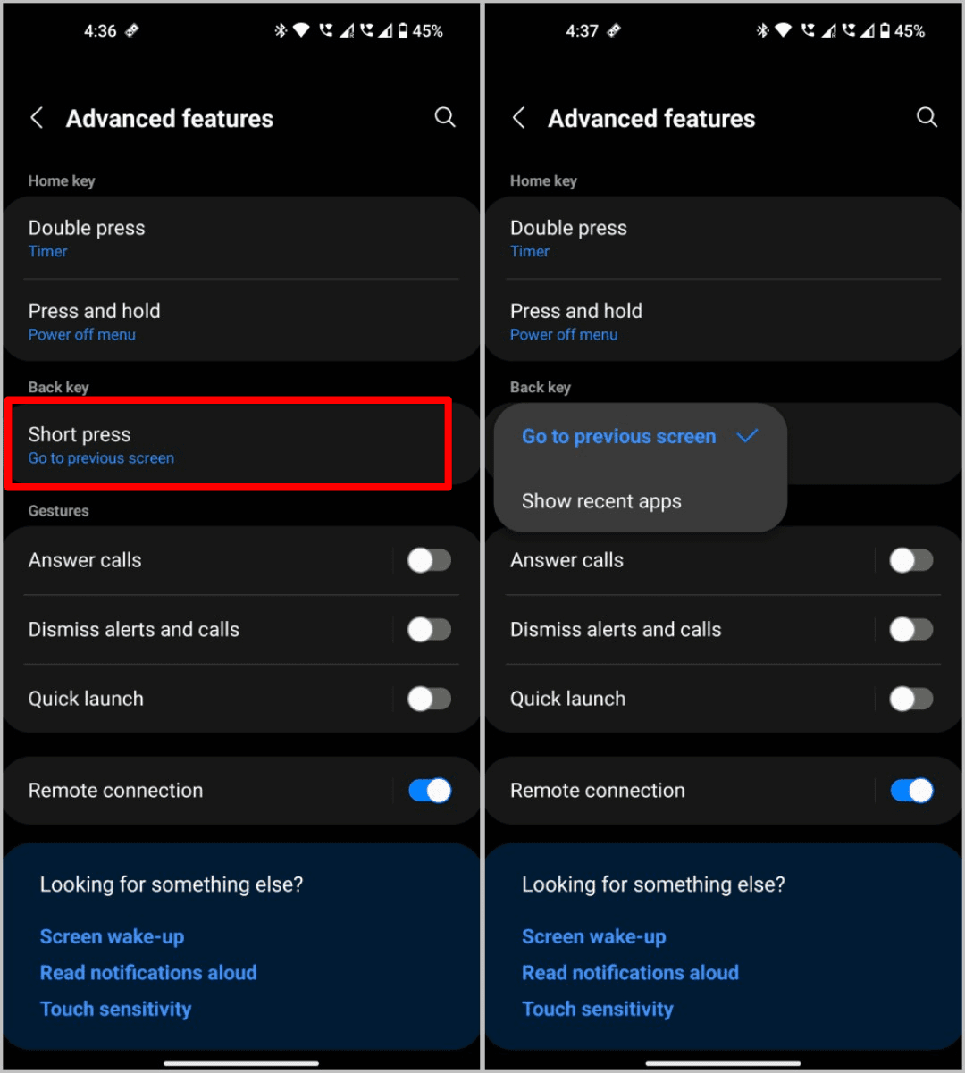 customizing-galaxy-Watch-short-press-back-key-action طريقتان لتخصيص الأزرار على Samsung Galaxy Watch 5 و 5 Pro