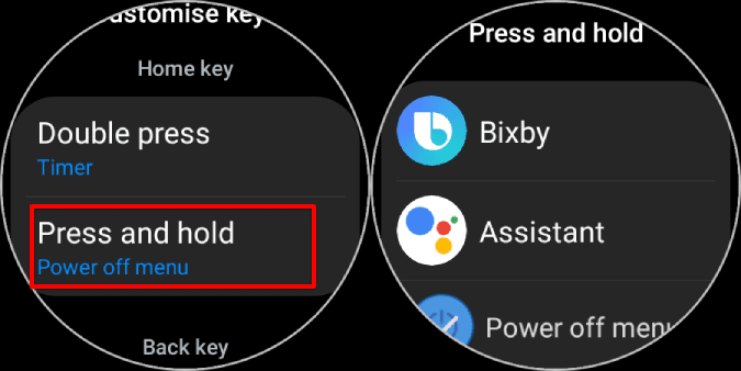 customizing-press-and-hold-home-key-action-on-Galaxy-Watch طريقتان لتخصيص الأزرار على Samsung Galaxy Watch 5 و 5 Pro