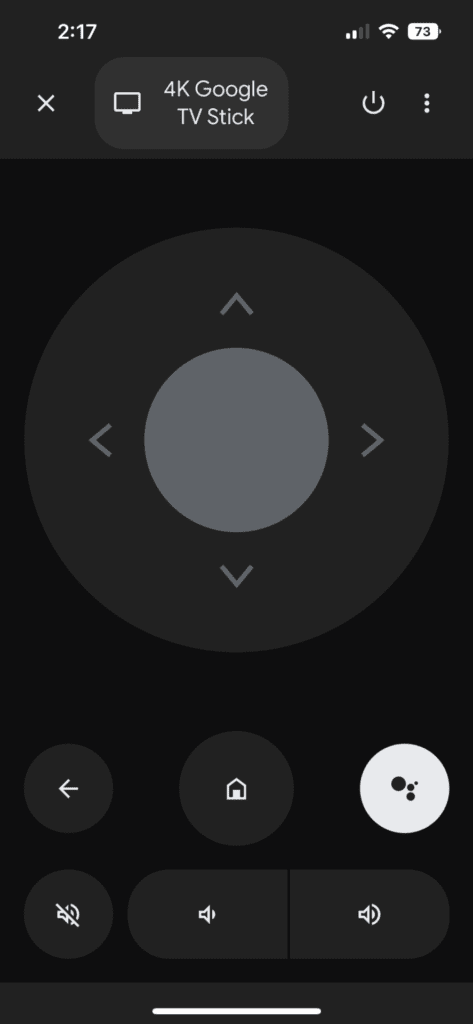 d-pad-control-google-tv-remote-app-iphone-473x1024-1 كيفية استخدام iPhone كجهاز تحكم لـ Google TV
