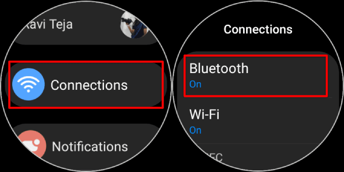 enabling-bluetooth-on-Galaxy-Watch كيفية استخدام Samsung Galaxy Watch للعثور على هاتفي والعكس بالعكس
