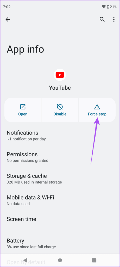 force-quit-youtube-app-android-461x1024-1 أفضل 6 إصلاحات لعدم عمل لوحة مفاتيح Android في تطبيق YouTube