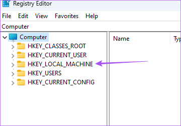 hkey-local-machine-registry-editor-windows-11 أفضل 3 طرق لتمكين السحب والإفلات للملفات على Windows 11