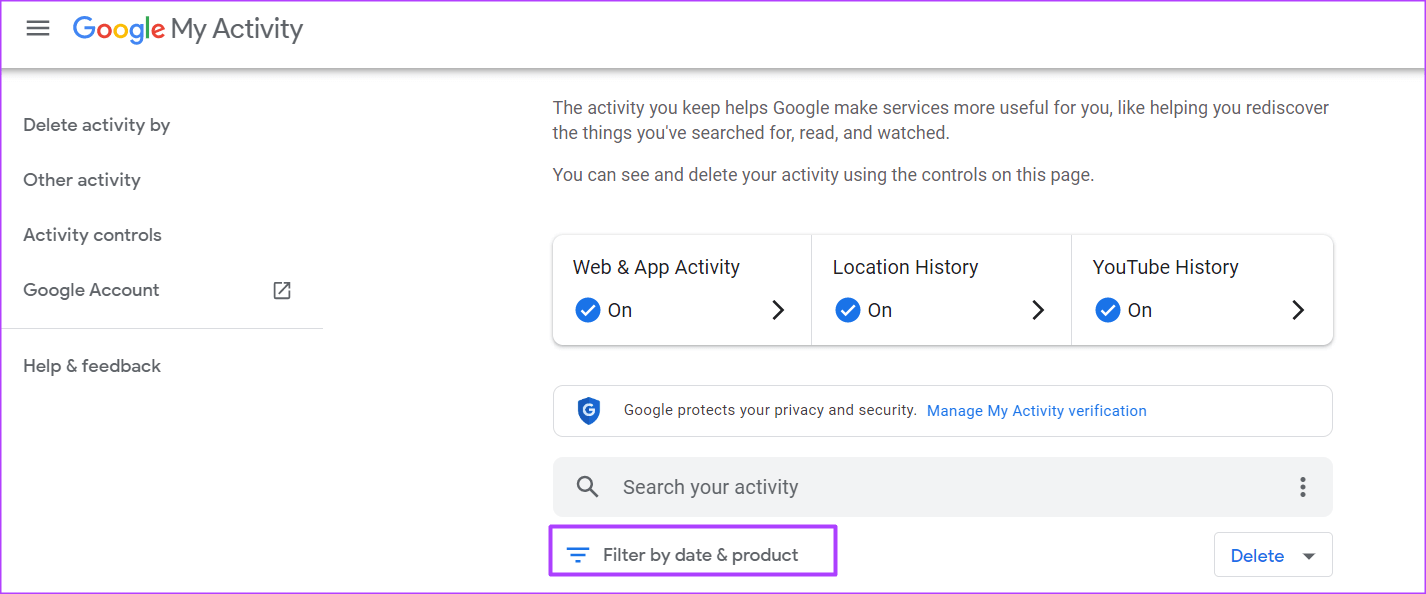 how-to-access-and-manage-your-activity-using-google-activity-controls-11 كيفية الوصول إلى نشاطك على Google وإدارته باستخدام عناصر التحكم في النشاط من Google