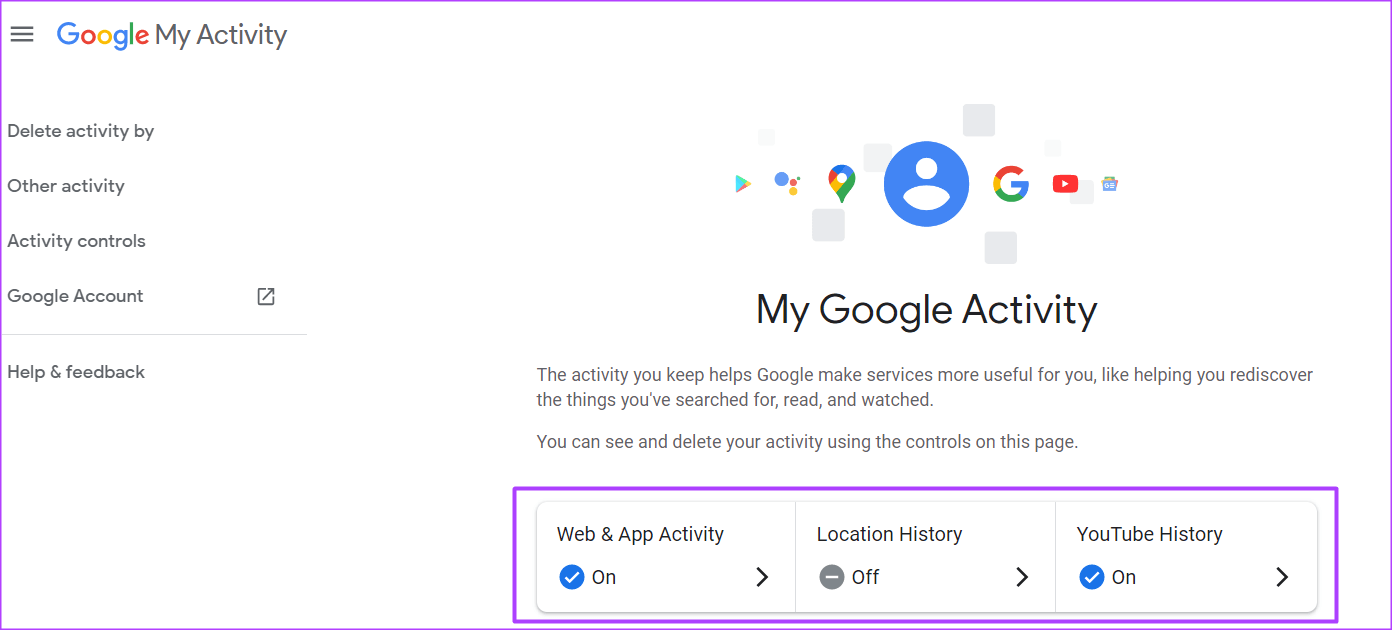 how-to-access-and-manage-your-activity-using-google-activity-controls-4 كيفية الوصول إلى نشاطك على Google وإدارته باستخدام عناصر التحكم في النشاط من Google