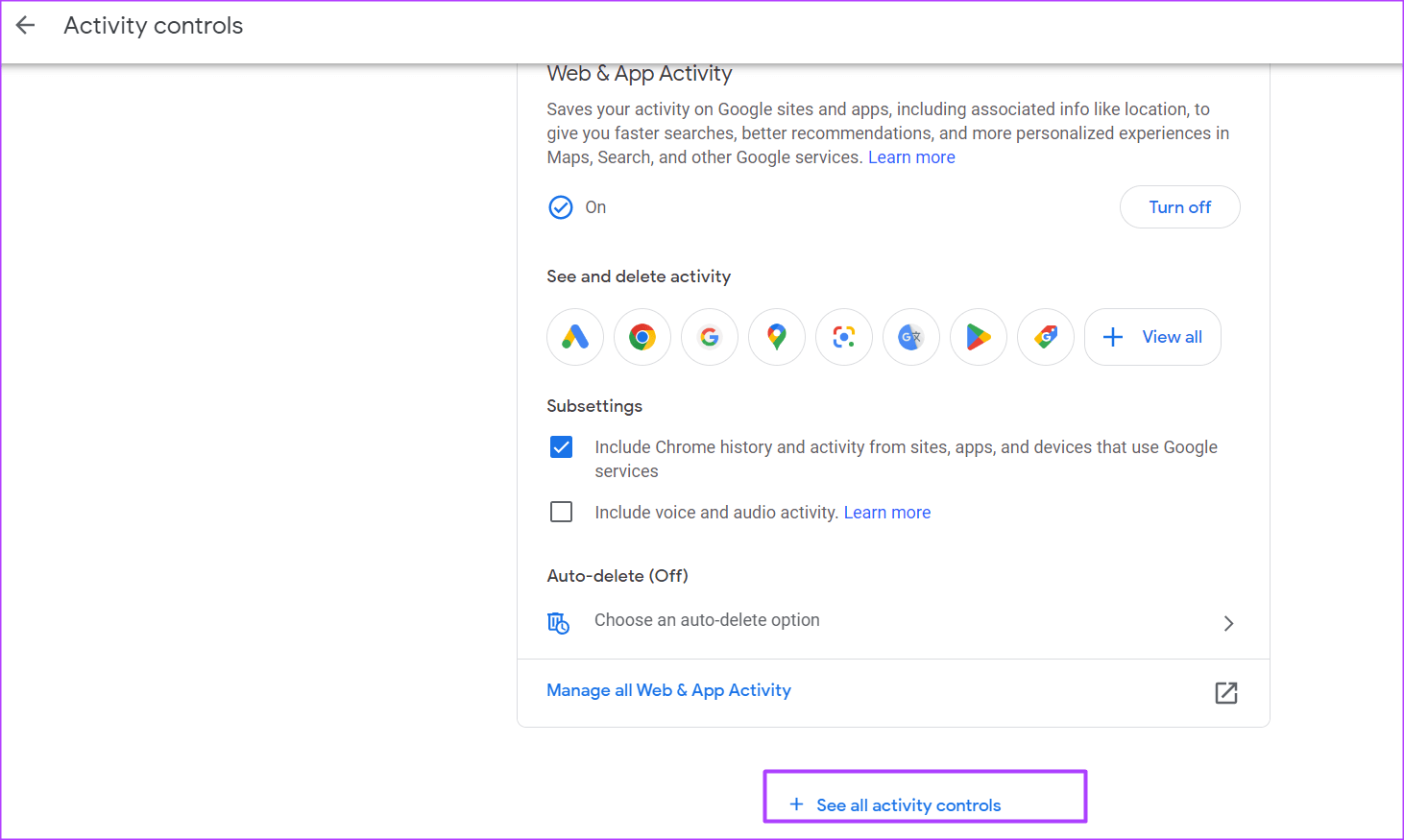 how-to-access-and-manage-your-activity-using-google-activity-controls-5 كيفية الوصول إلى نشاطك على Google وإدارته باستخدام عناصر التحكم في النشاط من Google
