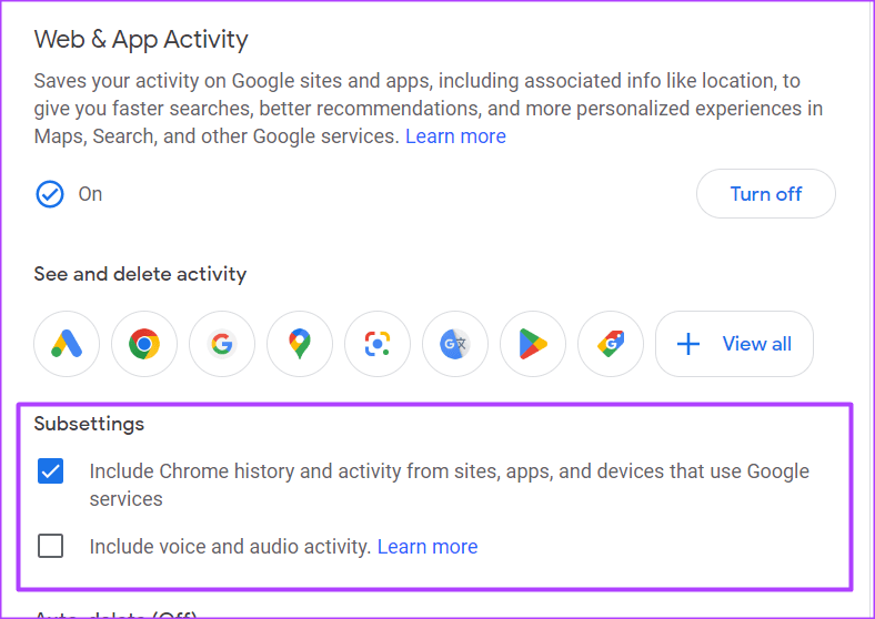 how-to-access-and-manage-your-activity-using-google-activity-controls-7 كيفية الوصول إلى نشاطك على Google وإدارته باستخدام عناصر التحكم في النشاط من Google