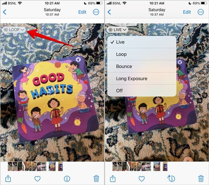 iPhone-GIF-Bounce-675x599 كيفية حفظ Live Photos كفيديو على iPhone (بما في ذلك iOS 16)