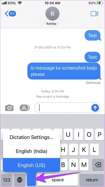 iPhone-Keyboard-Dictation-Change-Language-576x1024-1-400x711 9 طرق لإصلاح عدم عمل إملاء iPhone [تم تحديث iOS 16]