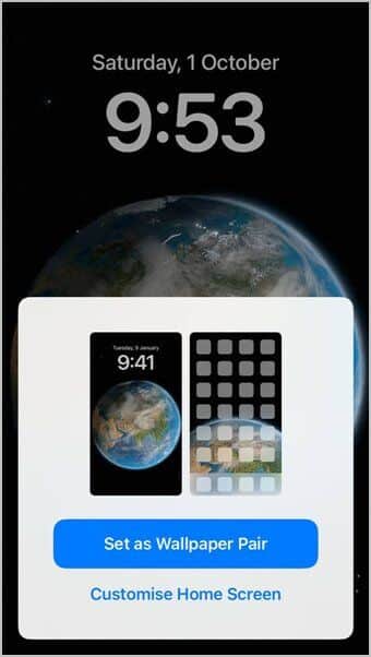 iPhone-Lock-Screen-Set-As-Wallpaper-340x602 أفضل 13 نصيحة لتحرير شاشة قفل iPhone وتخصيصها على iOS 16