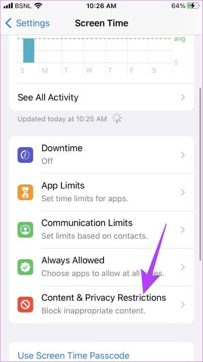 iPhone-Screen-Time-Content-400x711 9 طرق لإصلاح عدم عمل إملاء iPhone [تم تحديث iOS 16]
