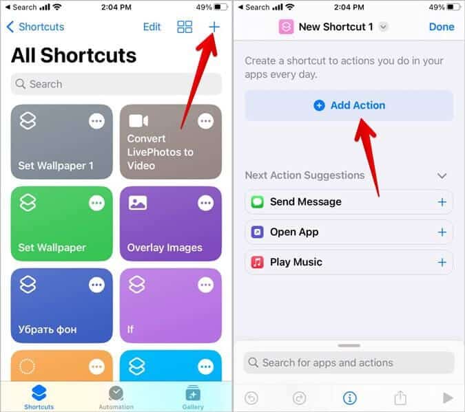 iPhone-Shortcut-Create-675x599 3 طرق لتغيير خلفية الشاشة تلقائيًا على iPhone