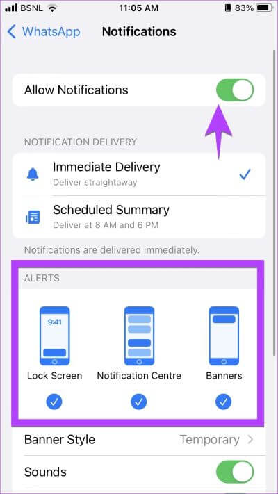 iPhone-WhatsApp-Notifications-Allow-400x711 كيفية استخدام WhatsApp على Apple Watch