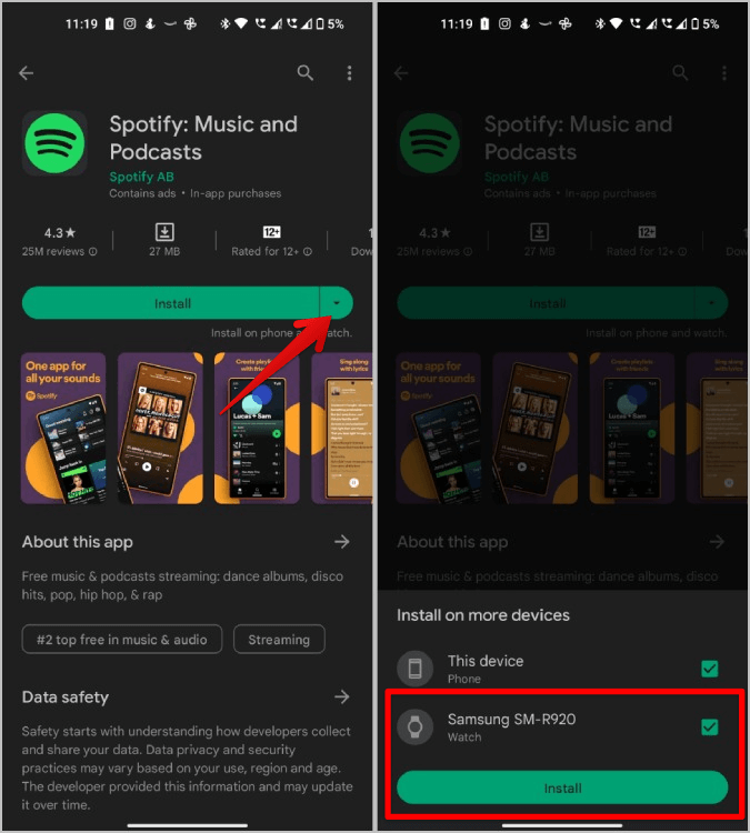 install-apps-on-Samsung-Galaxy-Watch-from-Play-Store 3 طرق لتثبيت التطبيقات وتحميلها الجانبي وإلغاء تثبيتها على Samsung Galaxy Watch