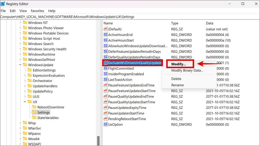 new-regedit-1084x611 أفضل 4 طرق لتعطيل تحديثات برنامج التشغيل التلقائية على Windows 10/11