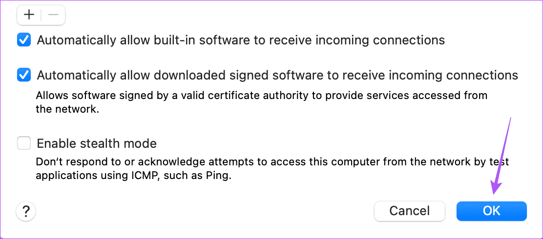 save-changes-firewall-settings-mac أفضل 5 إصلاحات لعدم عمل AirPlay على Mac