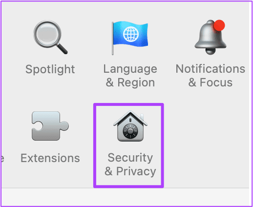 security-and-privacy-system-preferences-mac أفضل 5 إصلاحات لعدم عمل AirPlay على Mac