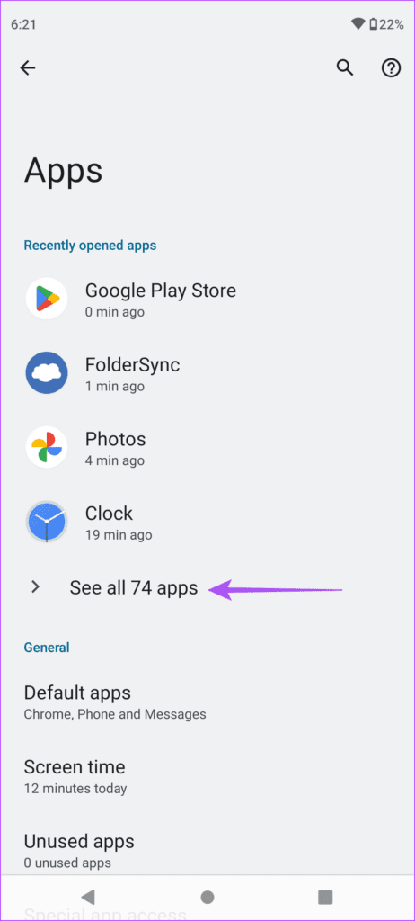 see-all-apps-settings-android-462x1024-1 أفضل 6 إصلاحات لعدم عمل لوحة مفاتيح Android في تطبيق YouTube