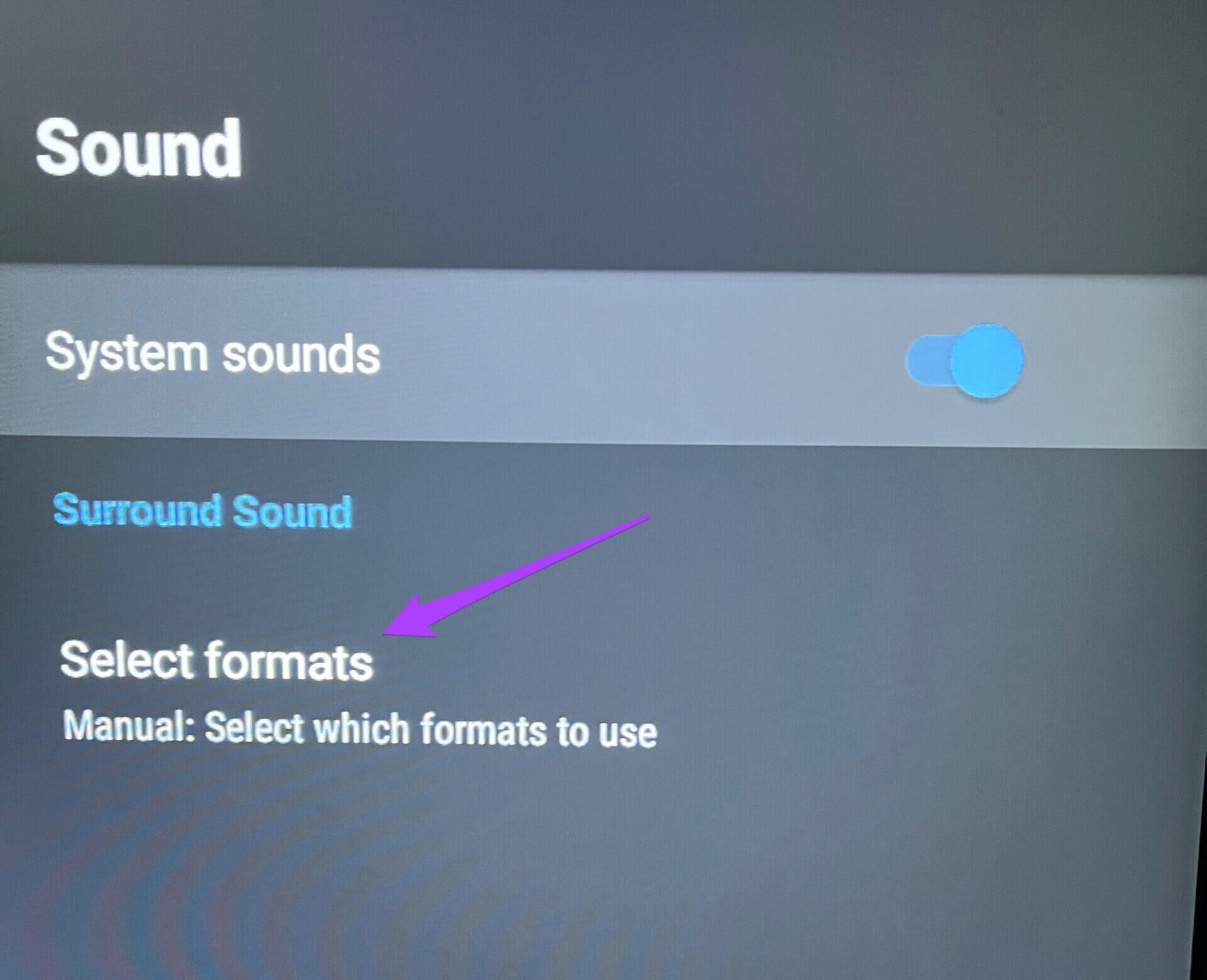 select-sound-formats-android-tv-1920x1559 أفضل 6 إصلاحات لعدم عمل Dolby Atmos في Fire TV Stick 4K