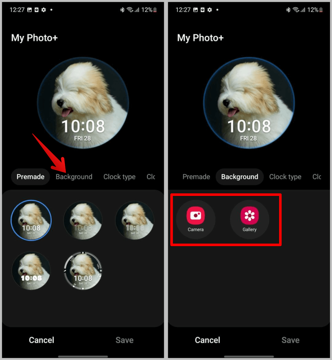 setting-your-photo-as-watch-face كيفية تخصيص وجه الساعة على Samsung Galaxy Watch
