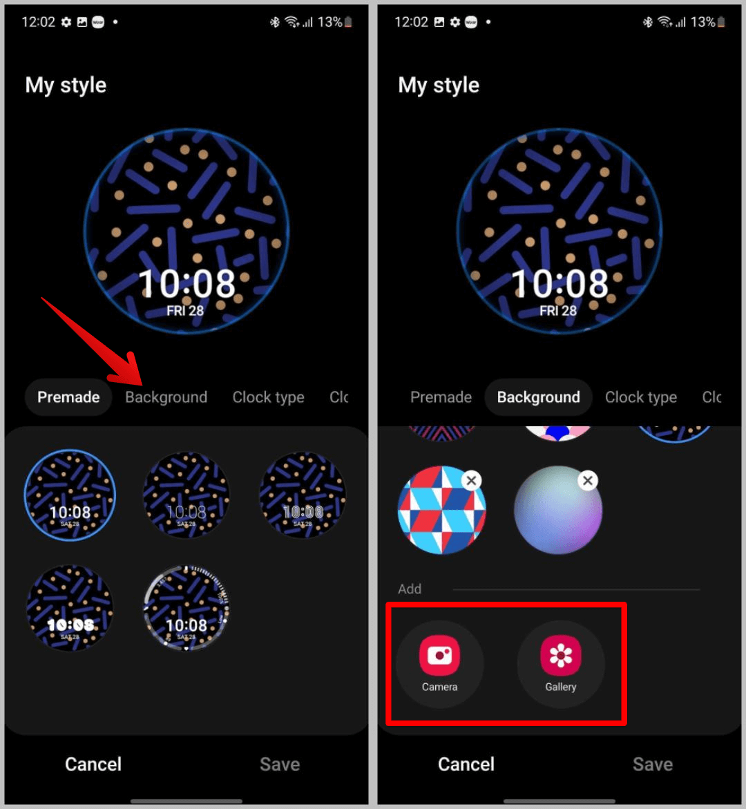 setting-your-style-as-watch-face-on-galaxy-Watch كيفية تخصيص وجه الساعة على Samsung Galaxy Watch