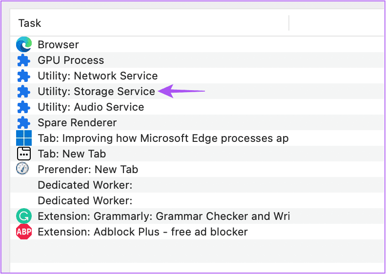 utilities storage services task manager microsoft edge mac - أفضل 7 إصلاحات لاستخدام وحدة المعالجة المركزية بنسبة 100٪ في Microsoft Edge على Mac
