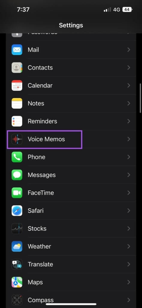 voice-memos-settings-iphone-473x1024-1-473x1024 أفضل 5 طرق لإصلاح عدم تسجيل الصوت في تطبيق Voice Memos على iPhone