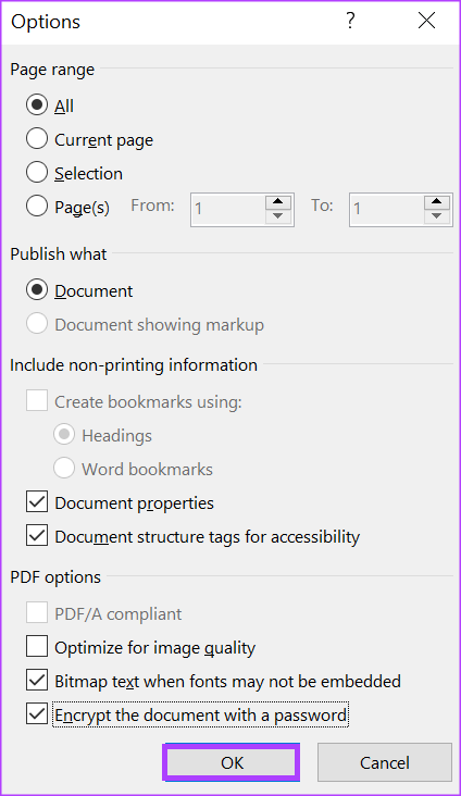 2 best ways to create a protected pdf from a microsoft word file 13 - أفضل طريقتين لإنشاء PDF محمي بكلمة مرور لملف Microsoft Word