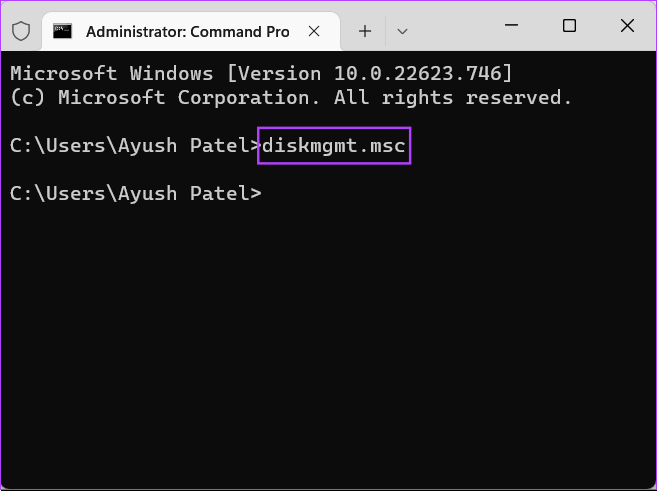 Access-Diskmgmt-Using-CMD أفضل 6 طرق لفتح إدارة الأقراص على نظامي التشغيل Windows 10 و Windows 11