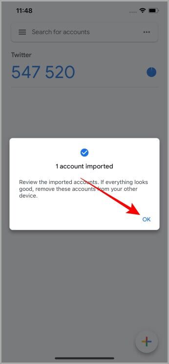 Account-Imported-Google-Authenticator-346x742 كيفية تصدير الحسابات من Google Authenticator